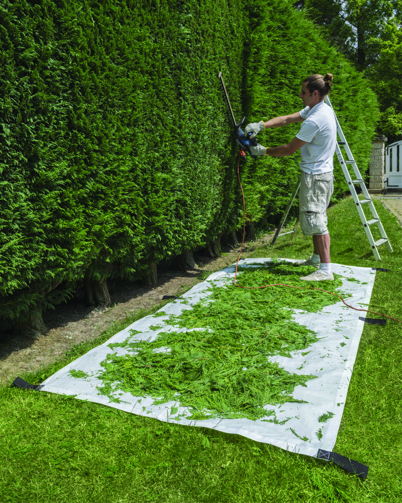 Bâche ramasse-haie 1,3x3m blanche